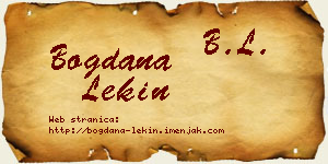 Bogdana Lekin vizit kartica